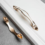 Max Classic Wardrobe Door Handles White &Golden Size_5