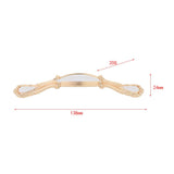 Max Classic Wardrobe Door Handles White &Golden Size_8