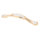 Max Classic Wardrobe Door Handles White &Golden Size_8