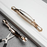 Max Classic Wardrobe Door Handles White &Golden Size_8
