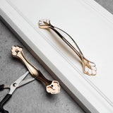 Max Classic Wardrobe Door Handles White &Golden Size_9