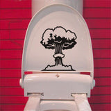 Max DIY Creative Removable Expression Toilet Sticker for Toilet Bathroom Tree