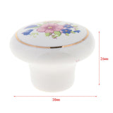 Max Porcelain Knob Furniture Kitchen Cabinet Round Drawer Pull Knobs  C-38mm