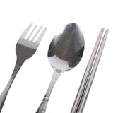 Max Reusable Stainless Steel Chopsticks Fork Spoon Set Travel Camping Portable