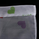 Max Heart Shape Semi Sheer Curtains Rod Pocket  100x270cm