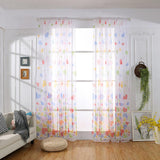 Max Heart Shape Semi Sheer Curtains Rod Pocket  100x270cm