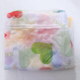 Max Heart Shape Semi Sheer Curtains Rod Pocket  100x200cm
