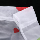 Max Heart Shape Semi Sheer Curtains Rod Pocket  100x200cm