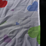 Max Heart Shape Semi Sheer Curtains Rod Pocket  100x200cm