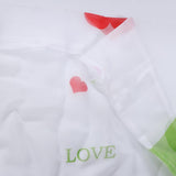 Max Heart Shape Semi Sheer Curtains Rod Pocket  100x200cm
