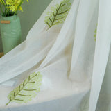 Max Nordic Embroidered Curtains Sheer Voile Window Curtain Panels 2x2.75m