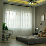 Max Voile Gauze Curtain Panel Tulle Window Drapes for Bedroom Balcony Decoration 250x275cm