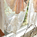 Max Pastoral Tulle Window Roman Curtain Embroidered Sheer for Home 0.8x2m
