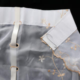Max Pastoral Tulle Window Roman Curtain Embroidered Sheer for Home 0.8x2m