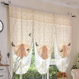 Max Pastoral Tulle Window Roman Curtain Embroidered Sheer for Home 0.8x2m