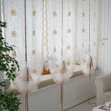 Max Tie Up Curtain Balloon Shade Window Treatment Valance Voile Gauze 150x80cm