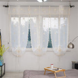 Max Maxb Embroidered Voile Curtain Single Panel Light Yellow 80x150CM_31.5x59.1 inch