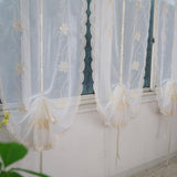Max Maxb Embroidered Voile Curtain Single Panel Light Yellow 80x150CM_31.5x59.1 inch