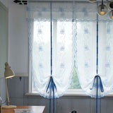 Max Tie Up Curtain Balloon Shades Window Treatment Valance Voile Gauze 150x80cm