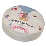 Cotton Linen Round Stool Protective Cover Footstool Slipcover 30x5cm Style_6