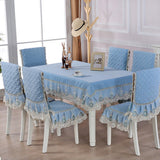 Max European Style Thicken Cover Cloth for Table/ Fridge Table Cloth Blue