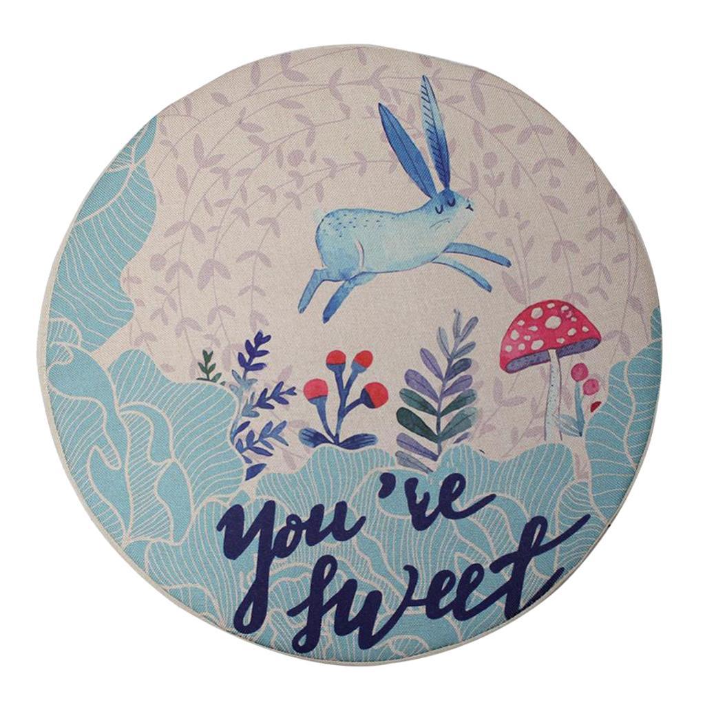 Max Round Stuffed Floor Seating Cushion for Living Room, Bedroom,Tatami Bunny 2