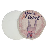 1 Pc Tatami Sponge Seat Pad Cartoon Polyester Round Circle Cushion Rabbit A