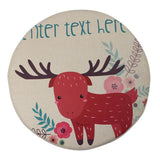 1 Pc Tatami Sponge Seat Pad Cartoon Polyester Round Circle Cushion Deer