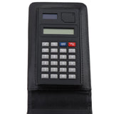 Max Faux Leather Waterproof Top Hardcover Notes Book with Calculator Black