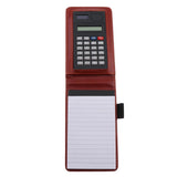 Max Faux Leather Waterproof Top Hardcover Notes Book with Calculator Red Brown
