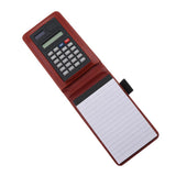 Max Faux Leather Waterproof Top Hardcover Notes Book with Calculator Red Brown
