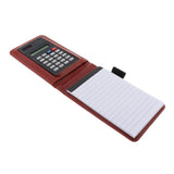 Max Faux Leather Waterproof Top Hardcover Notes Book with Calculator Red Brown