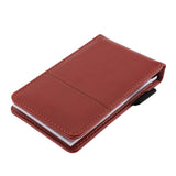 Max Faux Leather Waterproof Top Hardcover Notes Book with Calculator Red Brown