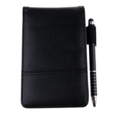Max A7 Leather Waterproof Hardcover Notes Book with Calculator+Ballpen Black