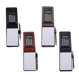Max A7 Leather Waterproof Hardcover Notes Book with Calculator+Ballpen Black