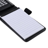 Max A7 Leather Waterproof Hardcover Notes Book with Calculator+Ballpen Black