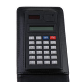 Max A7 Leather Waterproof Hardcover Notes Book with Calculator+Ballpen Black