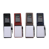 Max A7 Leather Waterproof Hardcover Notes Book with Calculator+Ballpen Black