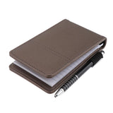 Max A7 Leather Waterproof Hardcover Notes Book with Calculator+Ballpen Champagne