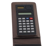 Max A7 Leather Waterproof Hardcover Notes Book with Calculator+Ballpen Champagne