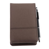 Max A7 Leather Waterproof Hardcover Notes Book with Calculator+Ballpen Champagne