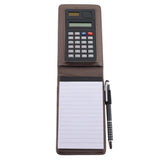 Max A7 Leather Waterproof Hardcover Notes Book with Calculator+Ballpen Champagne