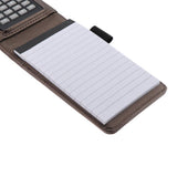 Max A7 Leather Waterproof Hardcover Notes Book with Calculator+Ballpen Champagne