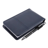 Max A7 Leather Waterproof Hardcover Notes Book with Calculator+Ballpen Dark Blue