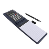 Max A7 Leather Waterproof Hardcover Notes Book with Calculator+Ballpen Dark Blue