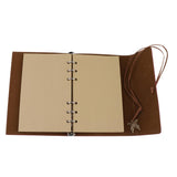 Max Leather Journal Notebook Portable Loose Leaf Blank Notebook  Red