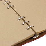 Max Leather Journal Notebook Portable Loose Leaf Blank Notebook  Red