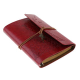 Max Leather Journal Notebook Portable Loose Leaf Blank Notebook  Red