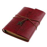 Max Leather Journal Notebook Portable Loose Leaf Blank Notebook  Red