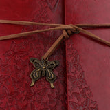 Max Leather Journal Notebook Portable Loose Leaf Blank Notebook  Red